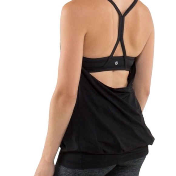 Lululemon Run Free Tank Size 6 Heathered Black Swan Racerback Lightweight NWT - Picture 3 of 15